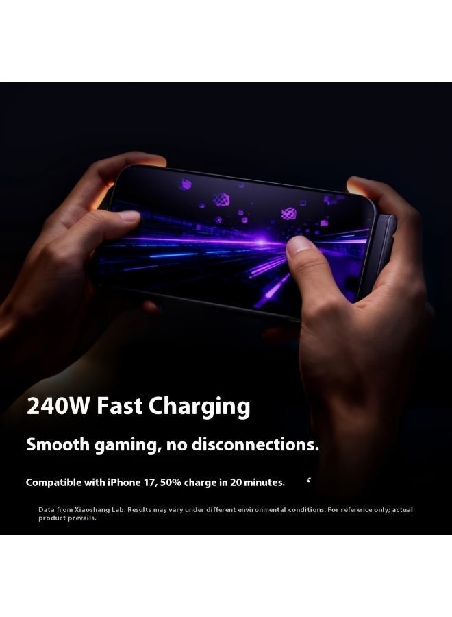 general MAX 240W Fast Charging Type C to Type C, Stand Data Cable, Multifunctional Data Cable, Car Data Cable, Suitable for Iphone 17 to Iphone 15 Series, Braided Cable with Dual Type C Charging Ports, Samsung S25, Etc - Image 4